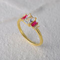 wholesale S925 Sterling Silver Pink Marquise Twist Ring With Zircon Accents And Step Shank, Korean Style Luxury Index Finger Ring-0-4