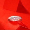 Sterling Silver Moissanite Eye of Horus Egg Ring Unisex Hip-Hop Jewelry-0-2