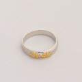 wholesale S925 Silver Chinese Knot Two-Tone Plated, Minimalist and Elegant Bohemian Style Ring for Women-0-2