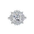 S925 Sterling Silver 2ct Princess Cut Moissanite Bridal Ring Wholesale-0-3