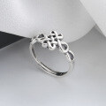 wholesale S925 Sterling Silver Creative Auspicious Chinese Knot Meaningful Ring, National Trend Ethnic Style Design Jewelry Band-0-0