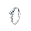 925 Sterling Silver Moissanite Ring Japanese High-Value Design-0-3