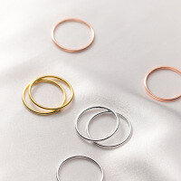 wholesale S925 Sterling Silver 12mm Thin Minimalist Smooth Band Ring INS Fashion Simple Jewelry R00262-S925 Silver Ring Gold Size 4
