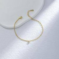 wholesale S925 pure silver golden bracelet for women, Korean-style student personality accessory, ins design new arrival-Small Fresh Bracelet>925 Silver