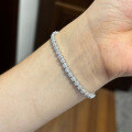 Sterling Silver Floral Motif Moissanite Bracelet for Women, Elegant and Versatile-0-2