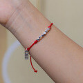 wholesale S925 Sterling Silver Zodiac Year "A Few Taels of Silver" Couple Red String Bracelet for Men and Women, Versatile for Wealth and Fortune Braided Rope Bracelet-0-3