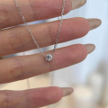 wholesale S925 Silver New 1-Carat Necklace for Women with High-Carbon Diamond Marquise Cut Diamond Stackable Collarbone Chain-0-0