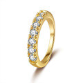 Gold-Plated S925 Silver Ring with Moissanite for Women-0-3