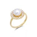 wholesale 【Clearance at a Loss】S925 Silver Gold-Plated Ring with Natural Colored Gemstone Jewelry for Daily Commuting Minimalist Style-0-4