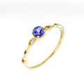 wholesale S925 Silver Gold-Plated New Fashion Tanzanite Zircon Ring Elegant and Versatile Jewelry for OL Commuting Wholesale-0-0