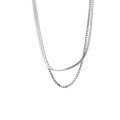wholesale S925 Sterling Silver Women's Double Layer Snake Bone Chain Ins Minimalist Style Cross-border Wholesale-0-0