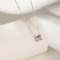 wholesale S925 Sterling Silver Minimalist Design Spring Pendant Versatile Small Waist Necklace Women's Collarbone Chain Trendy Ins Style Accessory-0-3