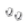 wholesale S925 sterling silver brushed circle ear cuff for women, small and unique design, simple and high-end, ear piercing earrings, ear accessories E1427-0-4