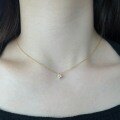 wholesale S925 Sterling Silver Korean-style Necklace with Simulated Diamond Pendant, Small and Simple, Fashionable and Elegant-0-1