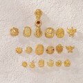 wholesale S925 gold-plated silver patches for DIY accessories, including bracelets, necklaces, and bead strings-0-1