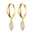 wholesale S925 Silver Gold Color Marquise Moissanite Earrings Simple and Luxurious Small Pendant Design Women's Best Seller-0-4