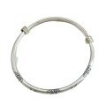 wholesale 999 Silver Chinese-style Bamboo Leaf Push-Pull Bangle for Women, Pure Silver Retro Artistic New Chinese Youth Bracelet-0-4