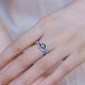 wholesale 925 Sterling Silver Cross-Border Wish Wave-Shaped Cultivated Alexandrite Ring, Minimalist Niche Index Finger Ring with a Premium Feel-0-4