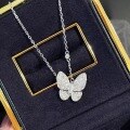 wholesale S925 Sterling Silver Butterfly Full Diamond Necklace for Women, Fashionable and Luxurious, Versatile with a High-End Feel, Choker Jewelry Wholesale-0-0