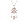 wholesale S925 Sterling Silver Dreamcatcher Necklace for Women with Fringe Feather Pendant, Collarbone Chain, Elegant Gift for Girlfriend or Best Friend-0-6