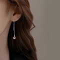 wholesale S925 Sterling Silver Geometric Cube Earrings, Ear Threads, Korean-style Trendy Rubik's Earrings, Women's Elegant Minimalist Jewelry-0-3