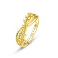 wholesale [Gold Plated 925 Silver] Spring New Simple Willow Ring Fashion Versatile Ins Style Ring for Women Manufacturer Wholesale-0-5