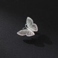 wholesale S925 Sterling Silver Fresh and Sweet Ins Style Niche Design Exquisite Striped Butterfly Ear Clip M06646-0-1