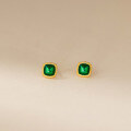 wholesale S925 sterling silver fresh and sweet ins-style niche design exquisite minimalist square stud earrings M06555-0-2