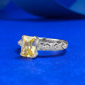 wholesale Metal S925, 6*8mm Yellow Diamond Rectangular Daily Fashion Elegant Style-0-1