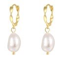 wholesale S925 Sterling Silver French Baroque Pearl Earrings For Women, Fashionable And Minimalist With An Elegant And High-end Feel-0-5