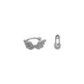 wholesale S925 sterling silver asymmetrical diamond-inlaid wing-shaped paperclip fashion trendy ear cuff earring ear jewelry M04426-0-4