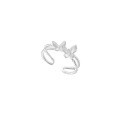 wholesale S925 Sterling Silver Exquisite Minimalist Ins Niche Double-Layer Twisted Stripe Butterfly Open Ring R02435-0-4
