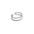 wholesale 925 Sterling Silver AR735 Korean Version Retro Distressed Braided Rope Open Adjustable Ring for Women-0-4