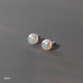 wholesale S925 silver mermaid princess synthetic pearl earrings iridescent trendy ear accessories M02050-0-5