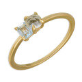 wholesale S925 gold-plated silver geometric design sky blue topaz ring, simple and versatile, women's jewelry-0-4