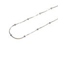 wholesale S925 Sterling Silver XT047 Korean Style Minimalist Versatile Handmade Snake Chain with Bead Accent Necklace Accessory-0-4