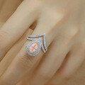 wholesale S925 Silver New 6*9 Teardrop Ring with High Carbon Diamond Powder and Yellow Diamond for Women,Ins Style-0-2