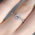 wholesale S925 Silver New Style Pigeon Egg Diamond Ring for Engagement, High Carbon Diamond Ring for Women-0-0