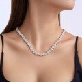 Sterling Silver Hip-Hop Style Men's Cuban Chain Necklace with Moissanite-0-2