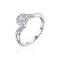 wholesale 925 Sterling Silver New Twist Arm Zircon Pure Silver Ring for Women, Designed with a Sense of European and American Style, High-End Wedding Ring for Women, Rings-0-1