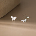 wholesale S925 Sterling Silver Fresh Sweet Ins Style Small and Unique Design Exquisite Minimalist Butterfly Earrings M06426-0-4