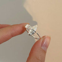 wholesale S925 Sterling Silver French Croissant Ring Women's Design Creative Niche New Korean Style Fashion Band-Sterling silver