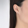 wholesale PT950 Platinum Cross Family Ear Clasps Fashionable Versatile-0-3