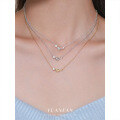 wholesale S925 Sterling Silver minimalist dolphin ballpoint necklace set, trendy and versatile design-0-0