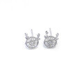 wholesale S925 Sterling Silver Christmas Stud Earrings New Arrival, One Deer with You, Autumn Winter Premium Minimalist Cute Inlaid Ear Jewelry Gift-0-4
