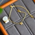 wholesale Gold-plated 925 Sterling Silver Jade-Inlaid Fortune Bag Bracelet with Hetian Jade Coin Purse, Vintage Style, Cute and Versatile Hand Accessory Gift-0-2