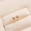 wholesale S925 sterling silver small gold-toned minimalist bead earrings for women, delicate for pierced ears, stackable, exquisite for gifting-0-0