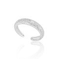 wholesale S925 Sterling Silver 882 Wide Matte Ring for Women, High-End Sense, Small Batch, Personalized Ins Light Luxury Flash Crystal Design Silver Ring-0-0