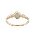 wholesale S925 Silver Plated 14K Gold, Labradorite and Amazonite Ring, Vintage and Luxurious-0-4