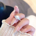 wholesale S925 Sterling Silver Ins Freshwater Pearl Ring for Women French Elegant Shell Pearl Temperament Adjustable Ring-0-3